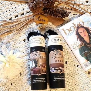 DECOR VINAL PRESS ON WALL LETTERING  SET OF 2